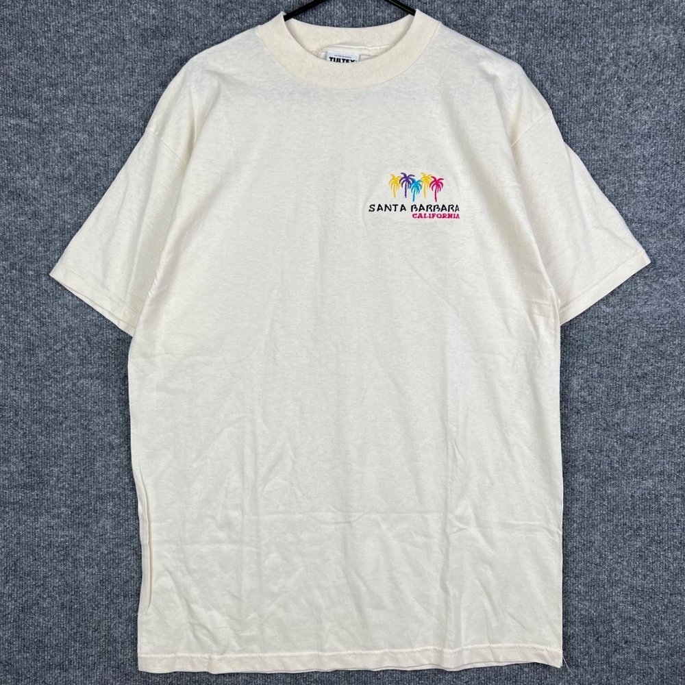Vintage Santa Barbara California Short Sleeves T-Shirt Men’s SZ XL White
